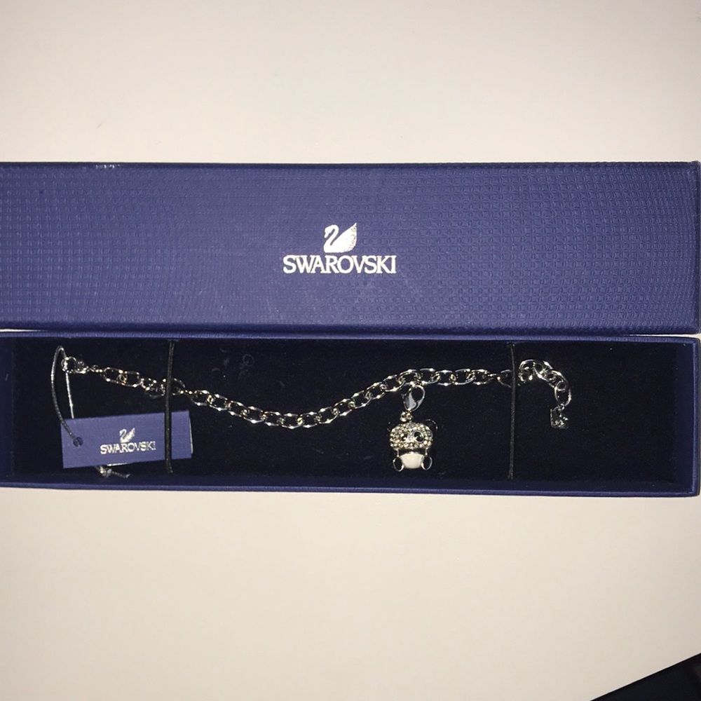 Swarovski Oval Charm Bracelet with Panda Charm